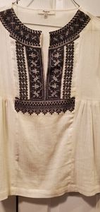 NWOT Madewell embroidered peasant top boho small